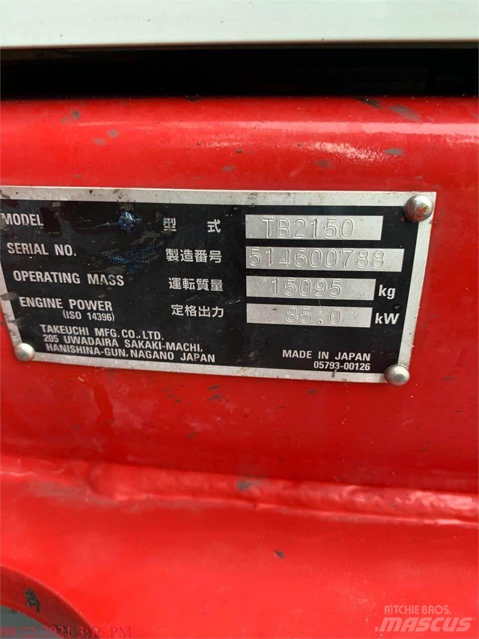 Takeuchi TB2150 Εκσκαφείς με ερπύστριες