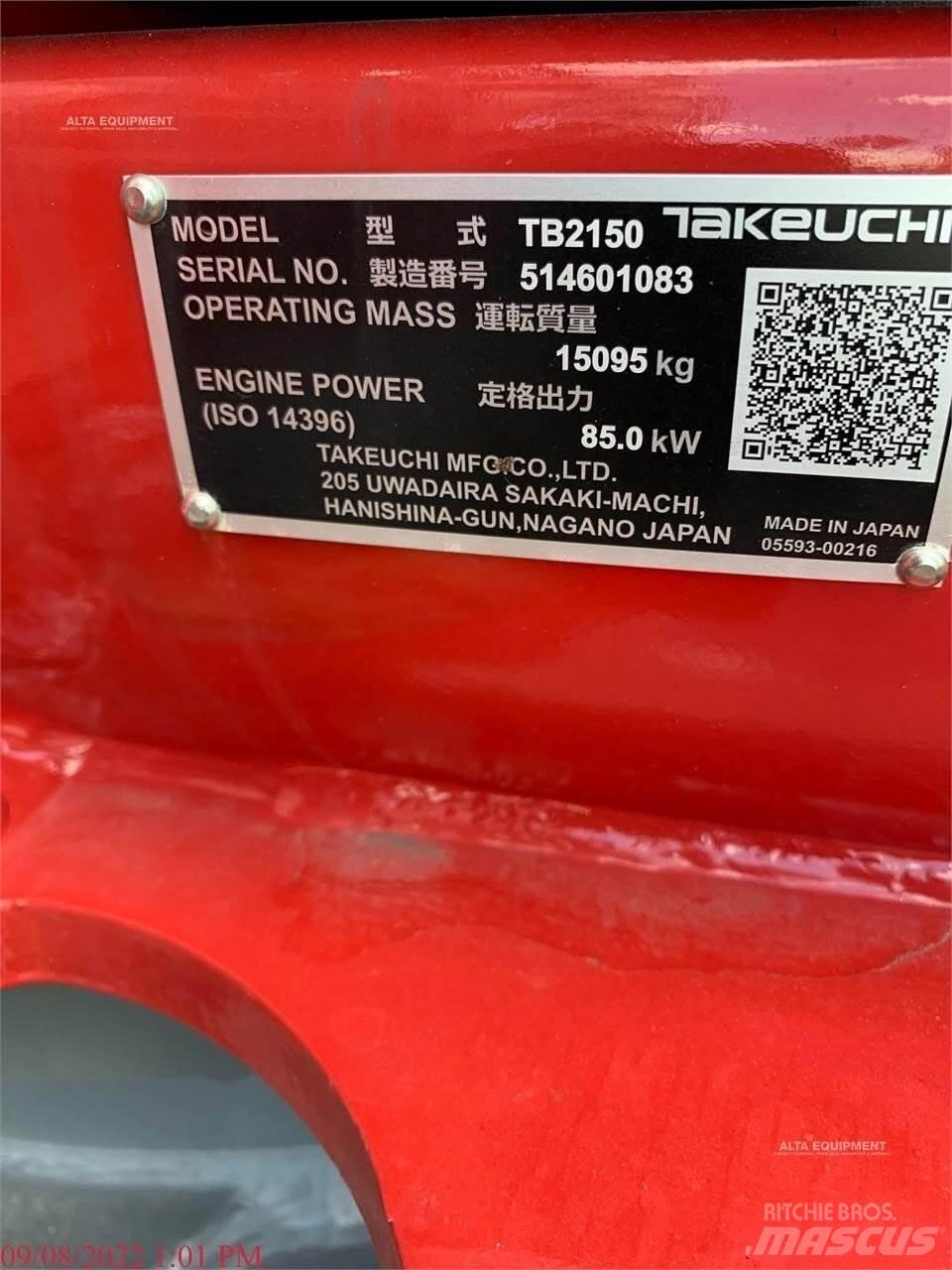 Takeuchi TB2150 Εκσκαφείς με ερπύστριες
