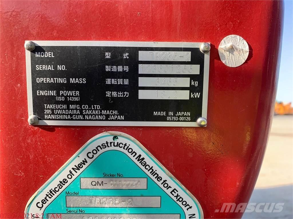 Takeuchi TB235-2 Εκσκαφάκι (διαβολάκι) < 7t