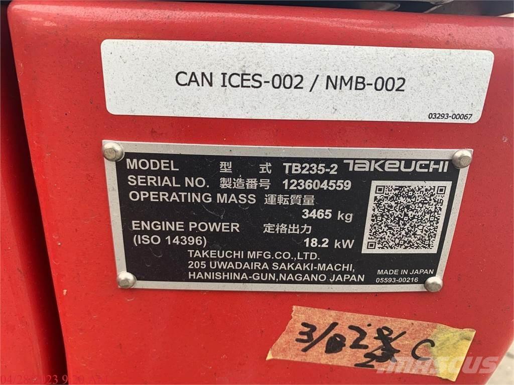 Takeuchi TB235-2 Εκσκαφάκι (διαβολάκι) < 7t