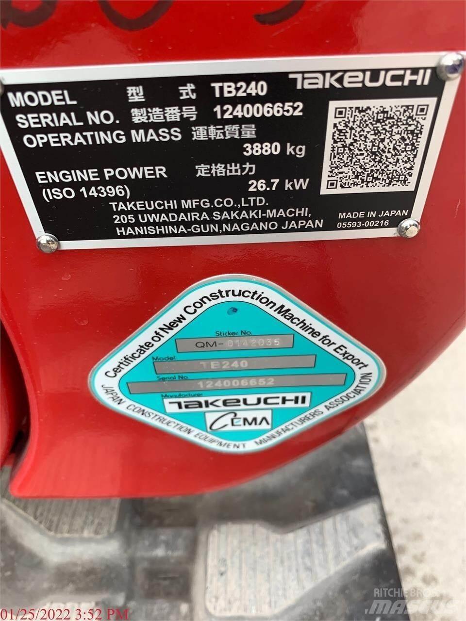 Takeuchi TB240 Εκσκαφάκι (διαβολάκι) < 7t