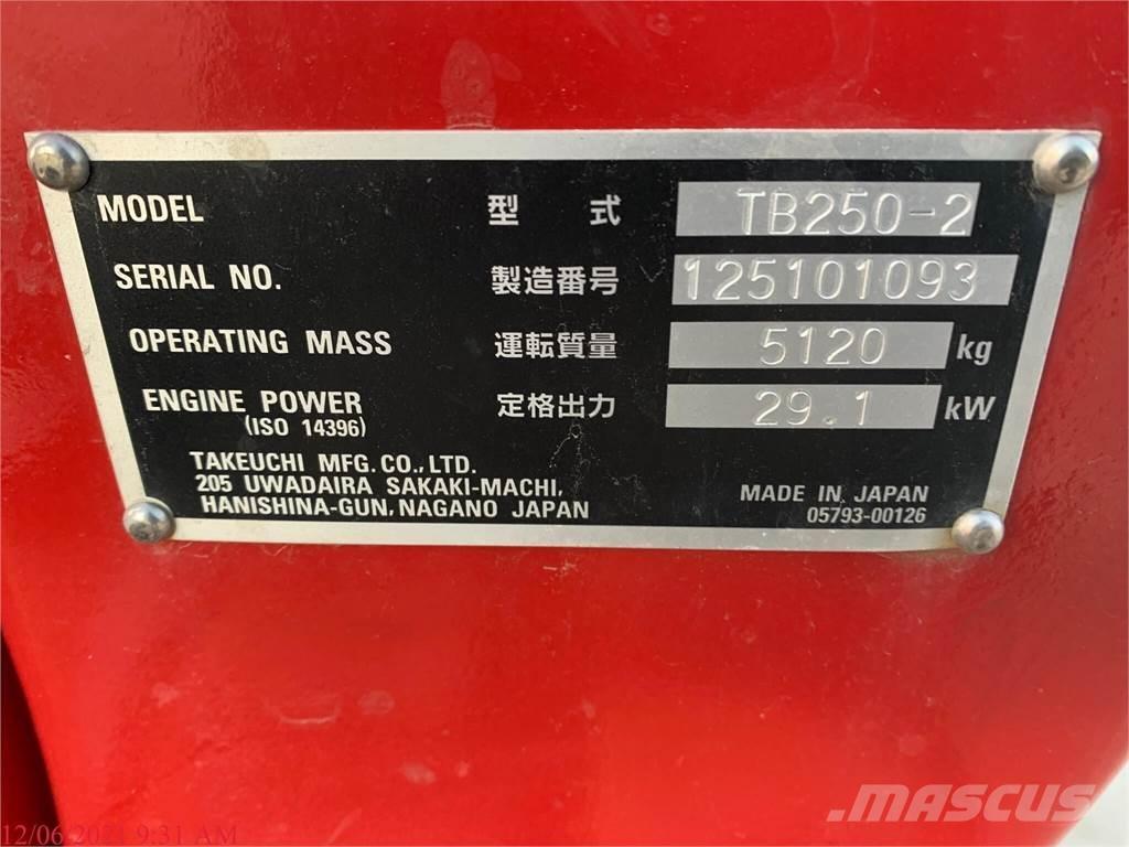 Takeuchi TB250-2 Εκσκαφάκι (διαβολάκι) < 7t