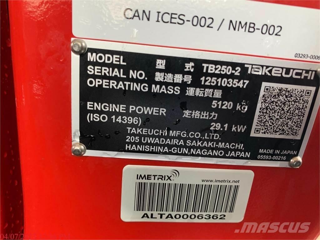 Takeuchi TB250-2 Εκσκαφάκι (διαβολάκι) < 7t