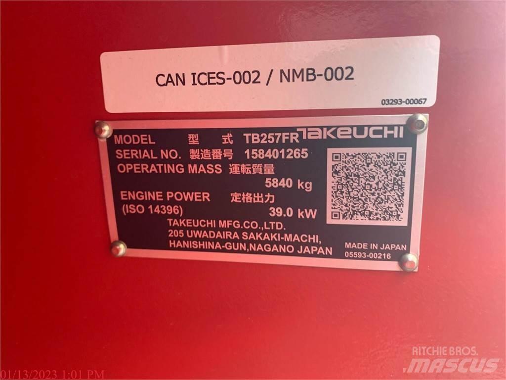 Takeuchi TB257FR Εκσκαφείς με ερπύστριες