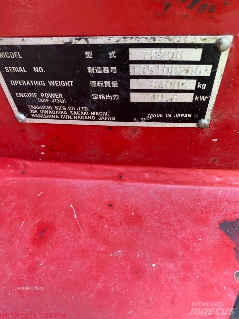 Takeuchi TB290 Εκσκαφείς με ερπύστριες