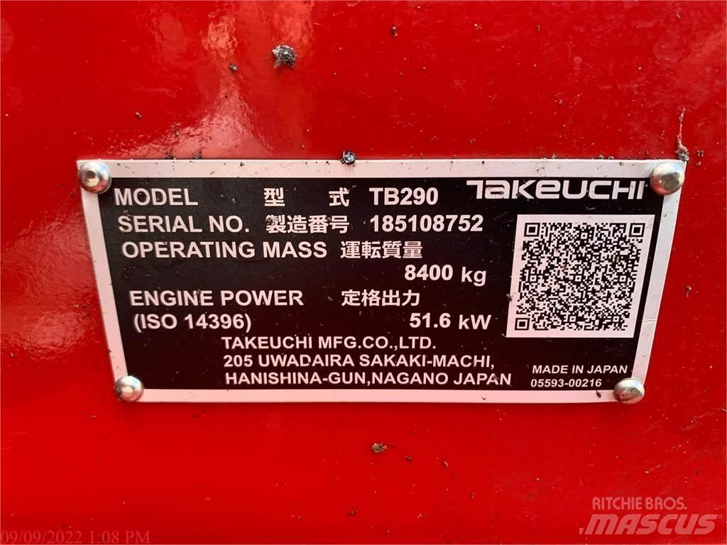 Takeuchi TB290 Εκσκαφείς με ερπύστριες