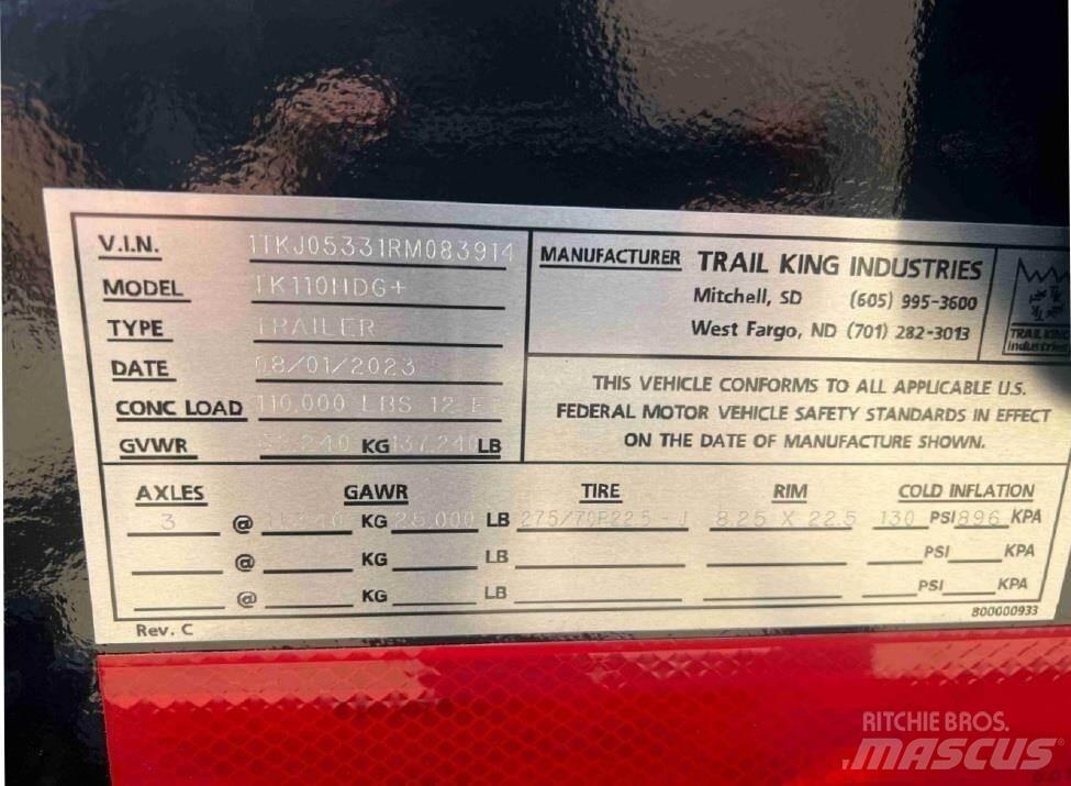 Trail King  Ημιρυμούλκες με χαμηλό δάπεδο