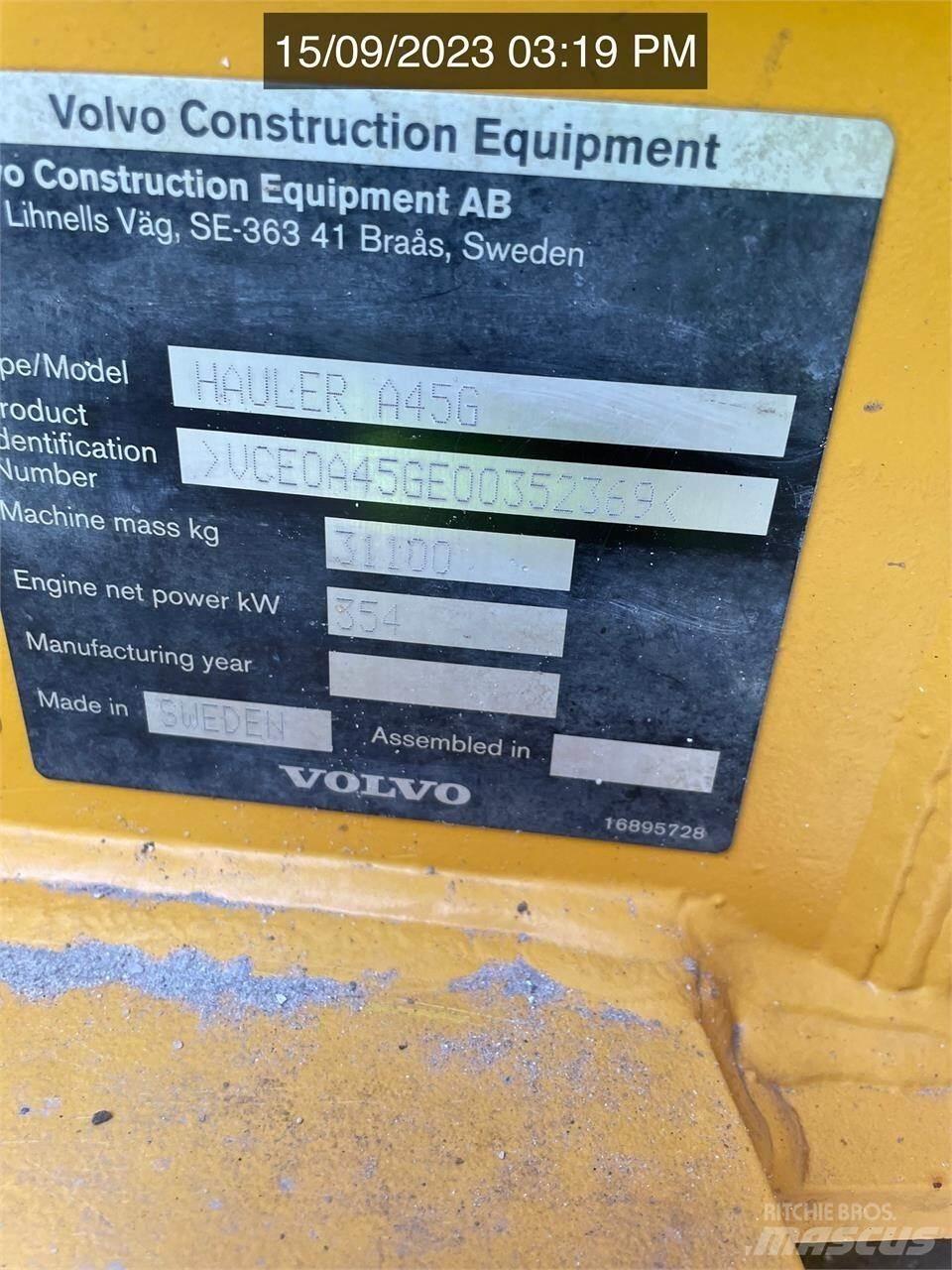 Volvo A45G Σπαστό Dump Truck ADT