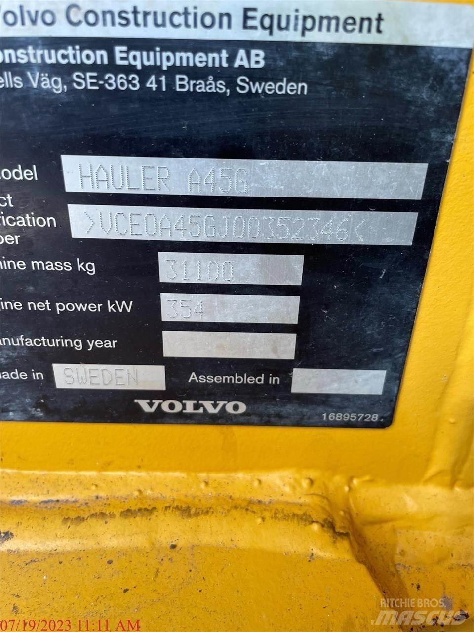 Volvo A45G Σπαστό Dump Truck ADT