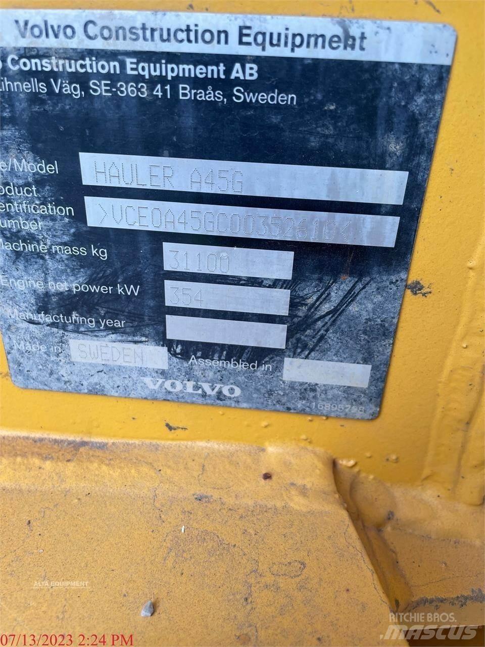 Volvo A45G Σπαστό Dump Truck ADT