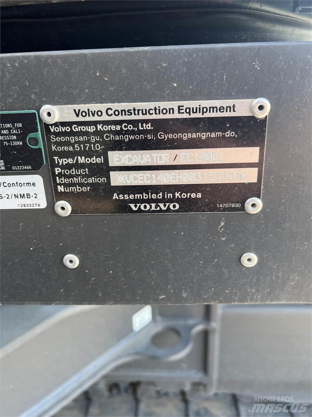 Volvo EC140EL Εκσκαφείς με ερπύστριες