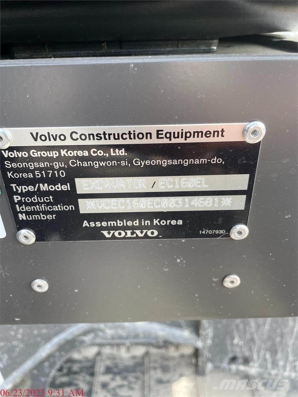 Volvo EC160EL Εκσκαφείς με ερπύστριες