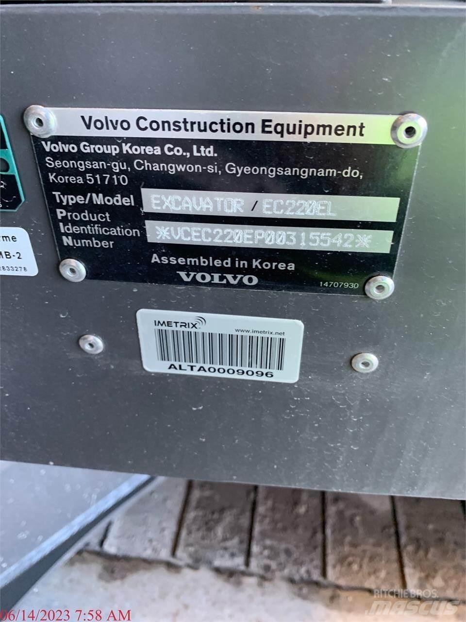 Volvo EC220EL Εκσκαφείς με ερπύστριες