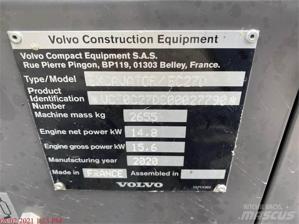 Volvo EC27D Εκσκαφάκι (διαβολάκι) < 7t