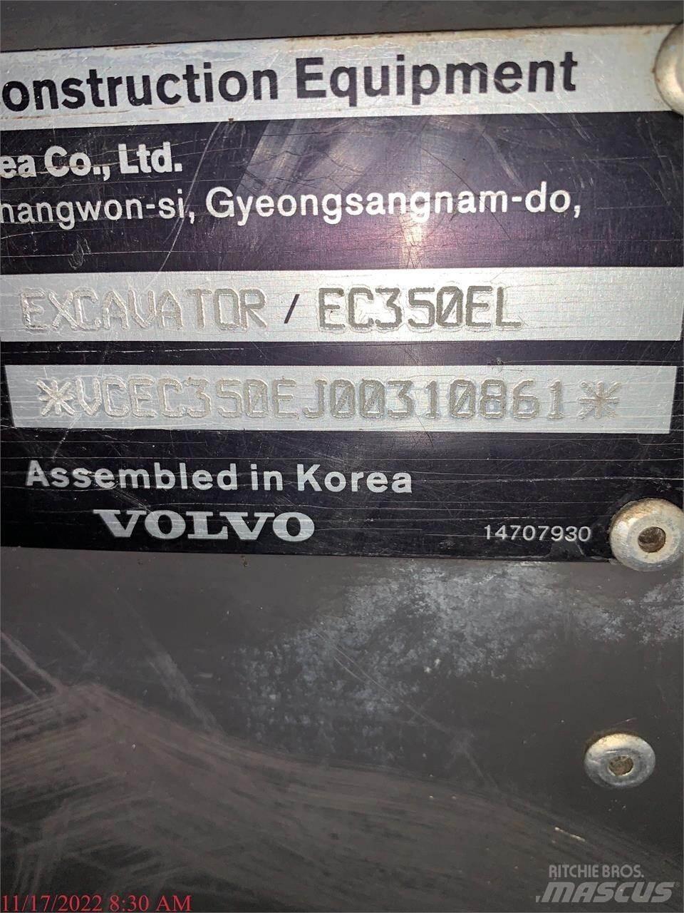 Volvo EC350EL Εκσκαφείς με ερπύστριες