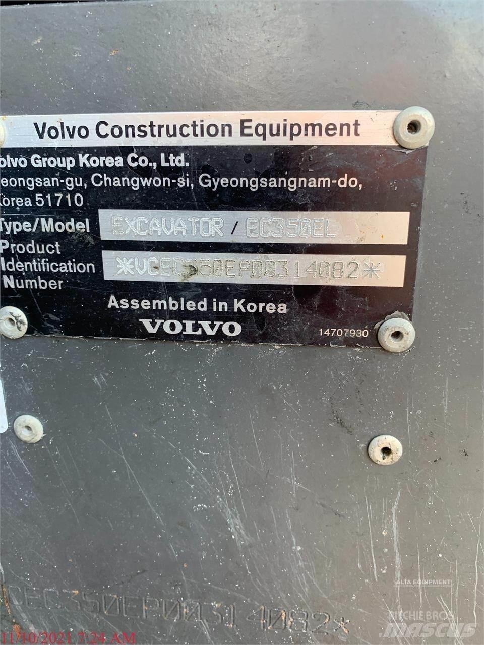 Volvo EC350EL Εκσκαφείς με ερπύστριες