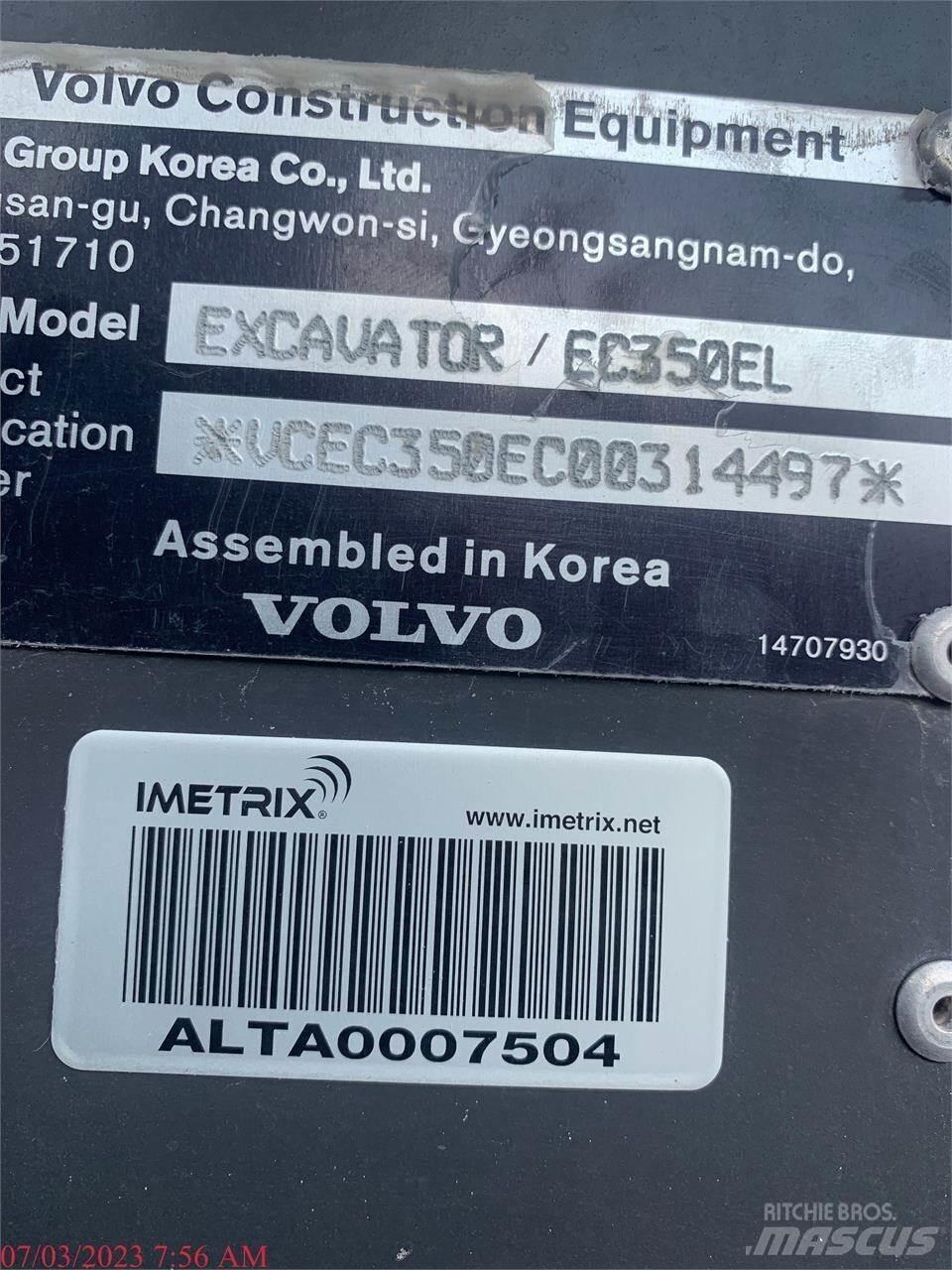 Volvo EC350EL Εκσκαφείς με ερπύστριες