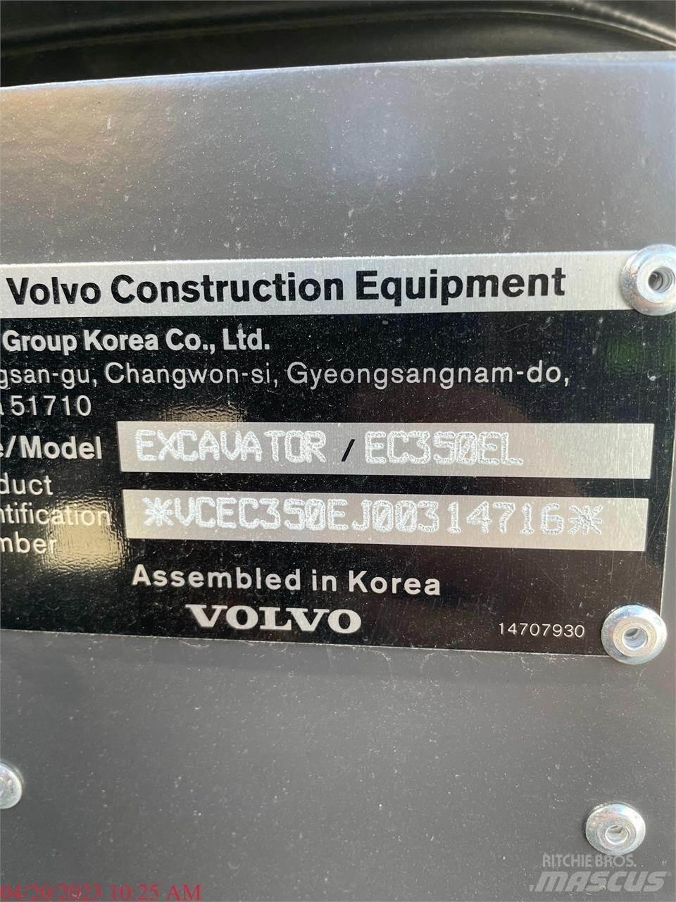 Volvo EC350EL Εκσκαφείς με ερπύστριες