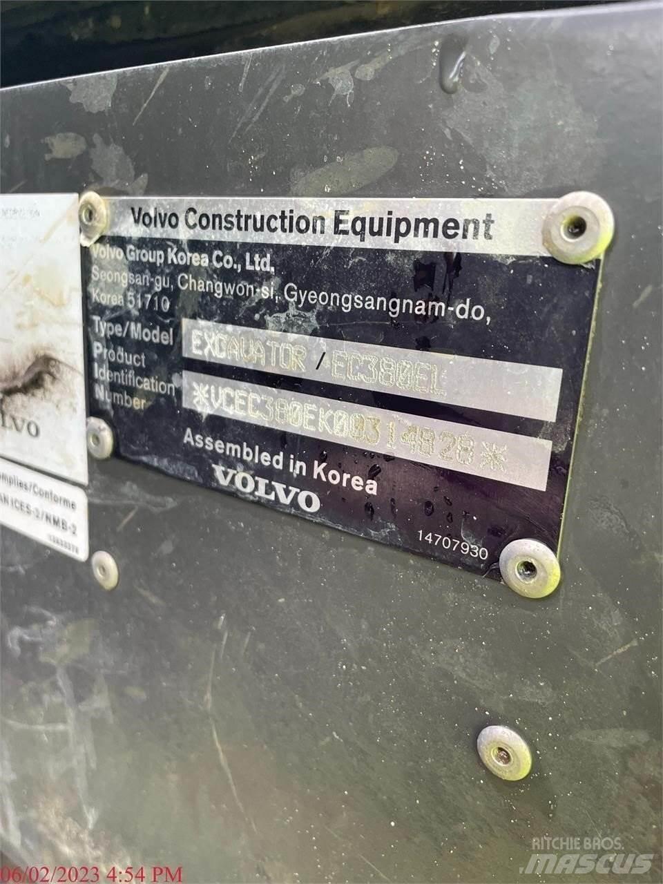 Volvo EC380EL Εκσκαφείς με ερπύστριες