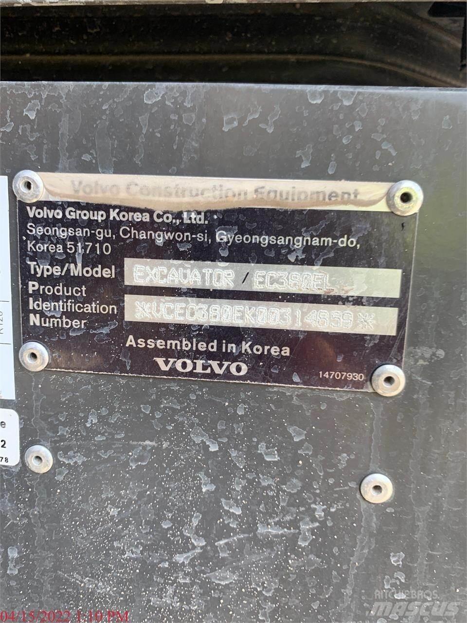Volvo EC380EL Εκσκαφείς με ερπύστριες