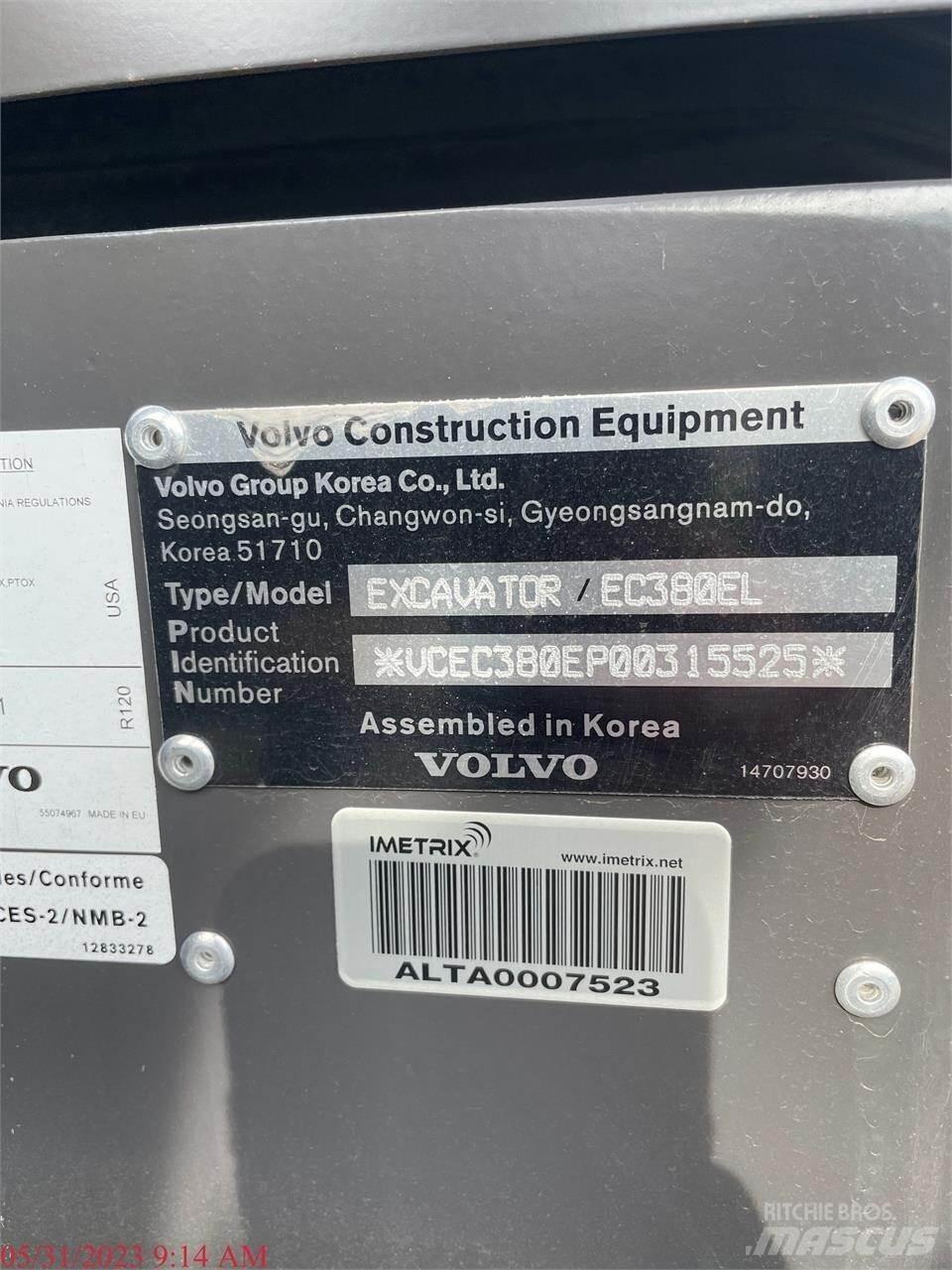 Volvo EC380EL Εκσκαφείς με ερπύστριες