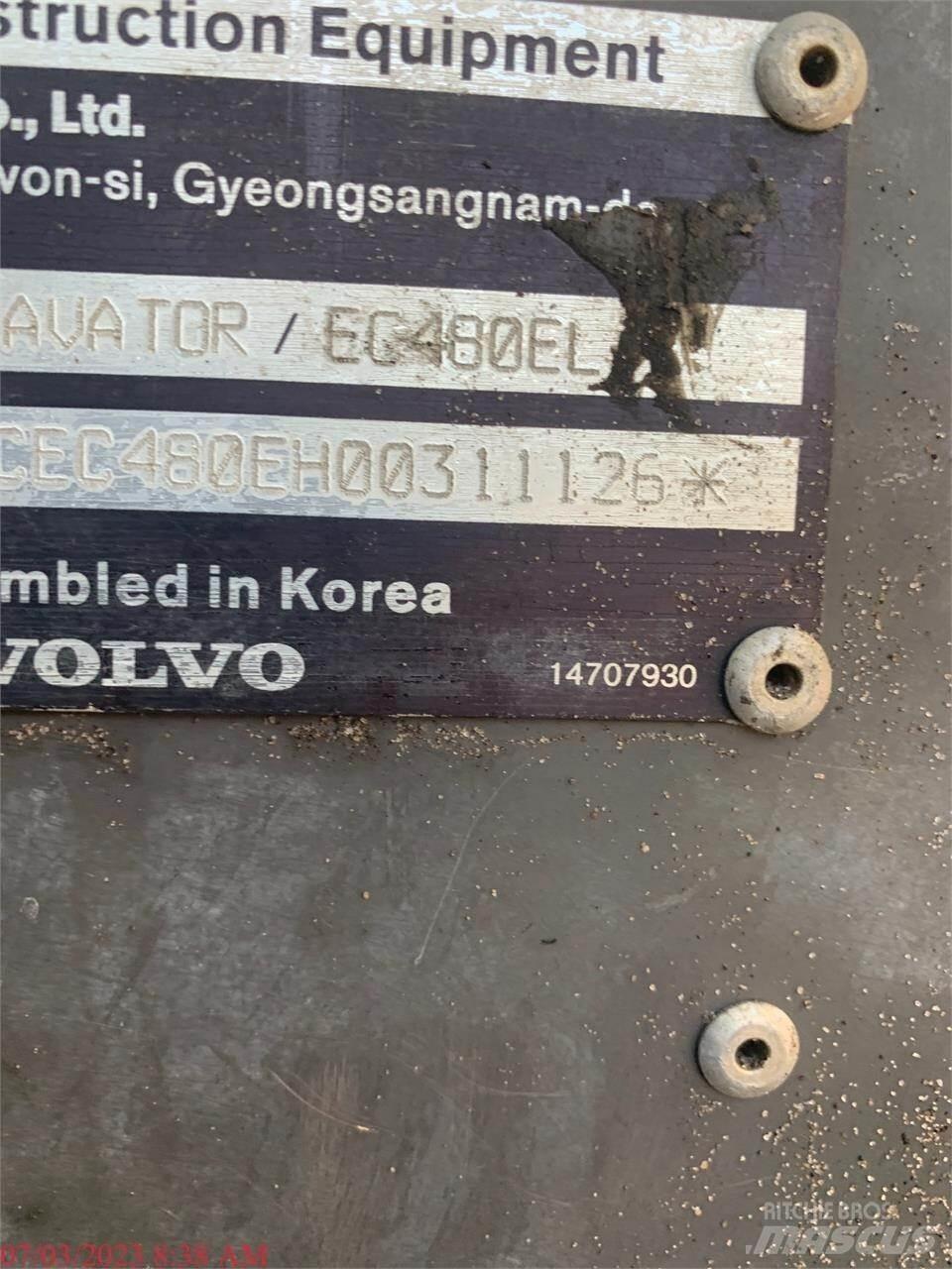 Volvo EC480EL Εκσκαφείς με ερπύστριες