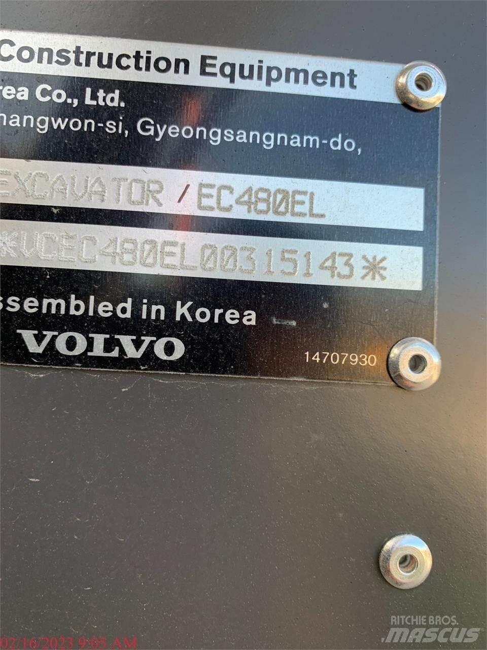 Volvo EC480EL Εκσκαφείς με ερπύστριες