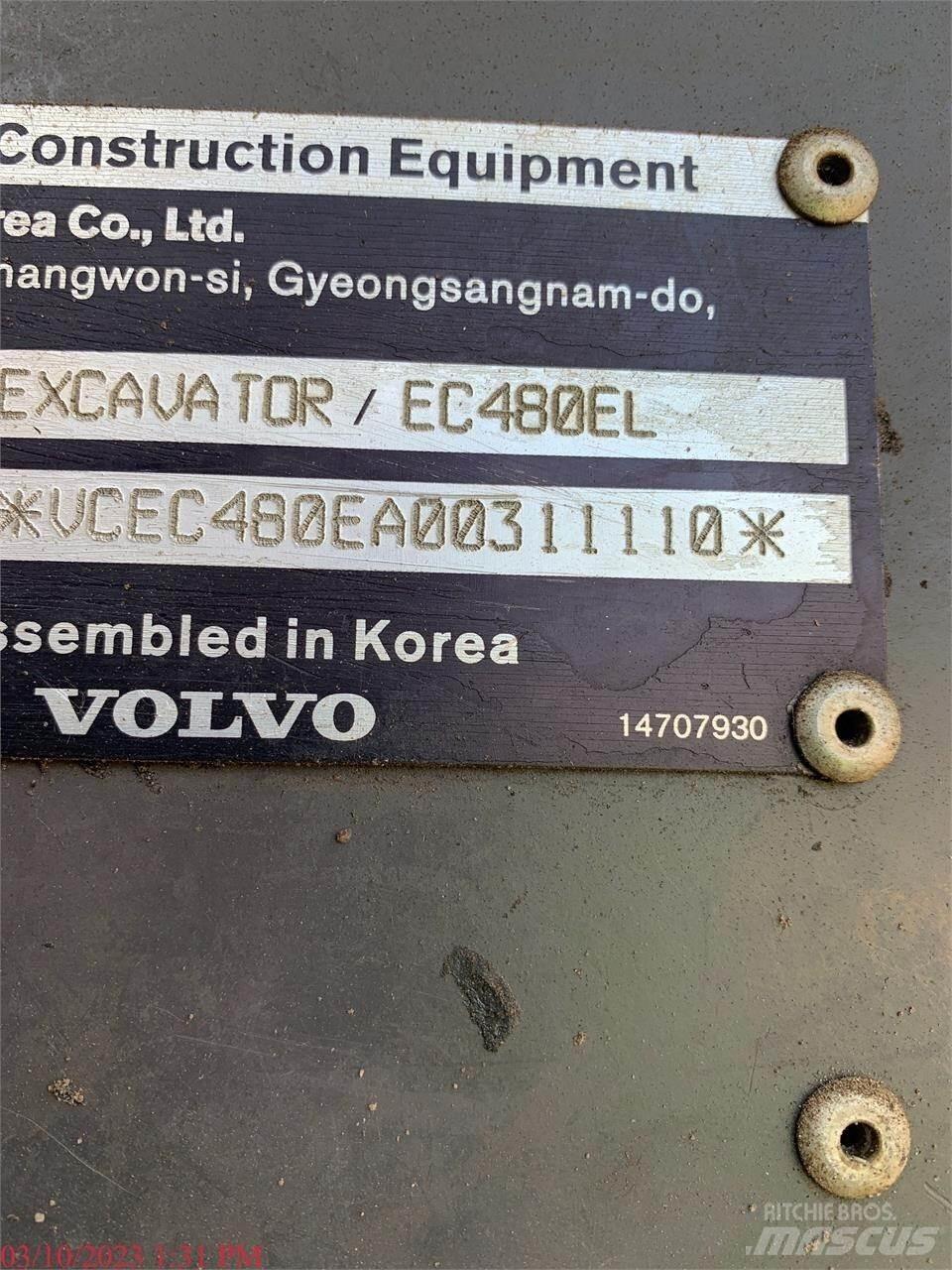 Volvo EC480EL Εκσκαφείς με ερπύστριες