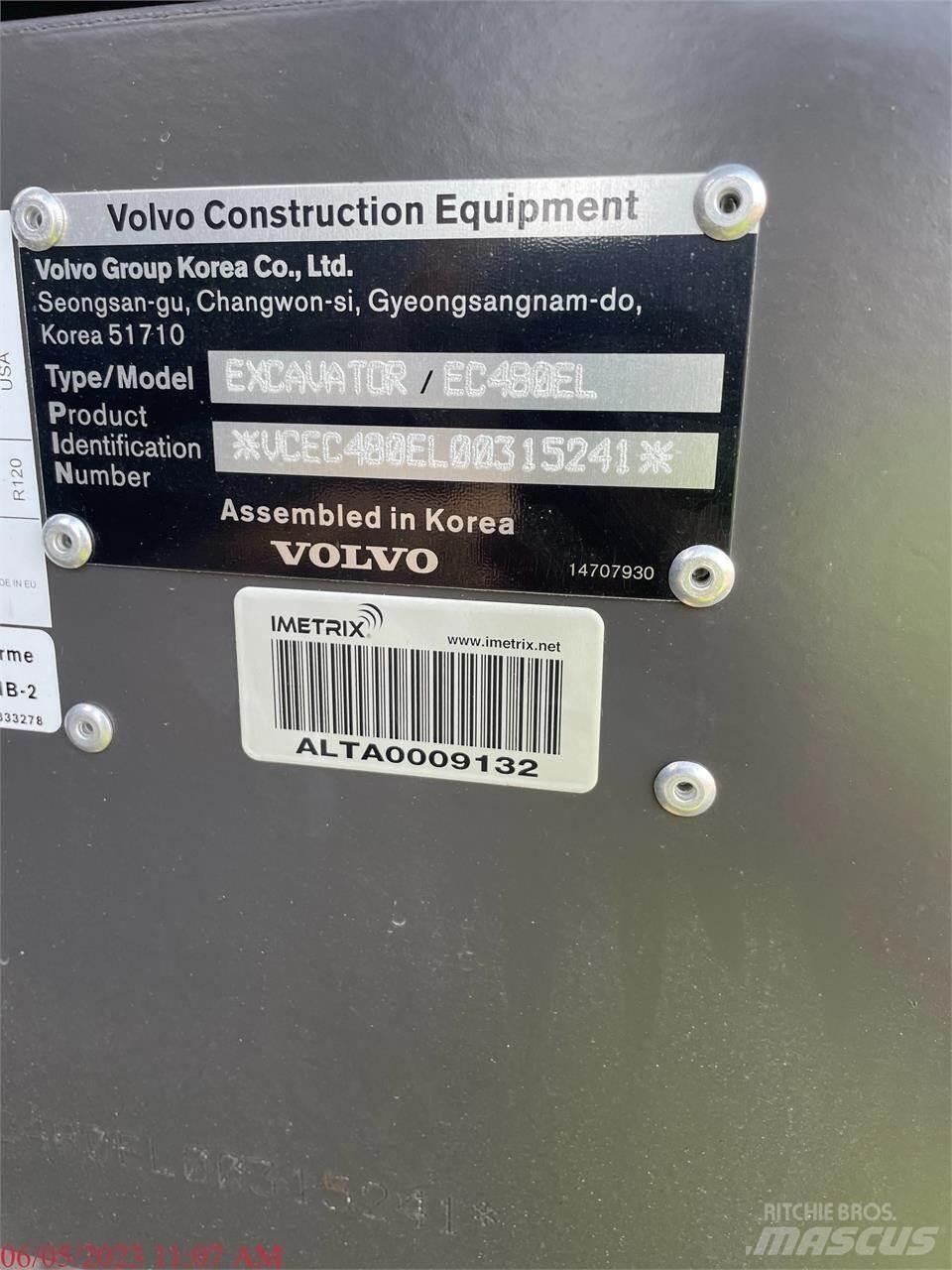 Volvo EC480EL Εκσκαφείς με ερπύστριες