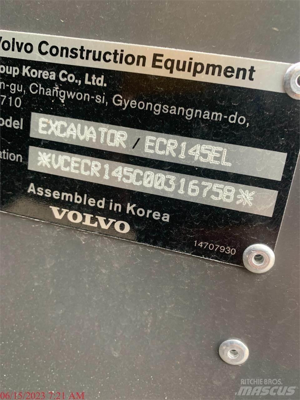 Volvo ECR145EL Εκσκαφείς με ερπύστριες