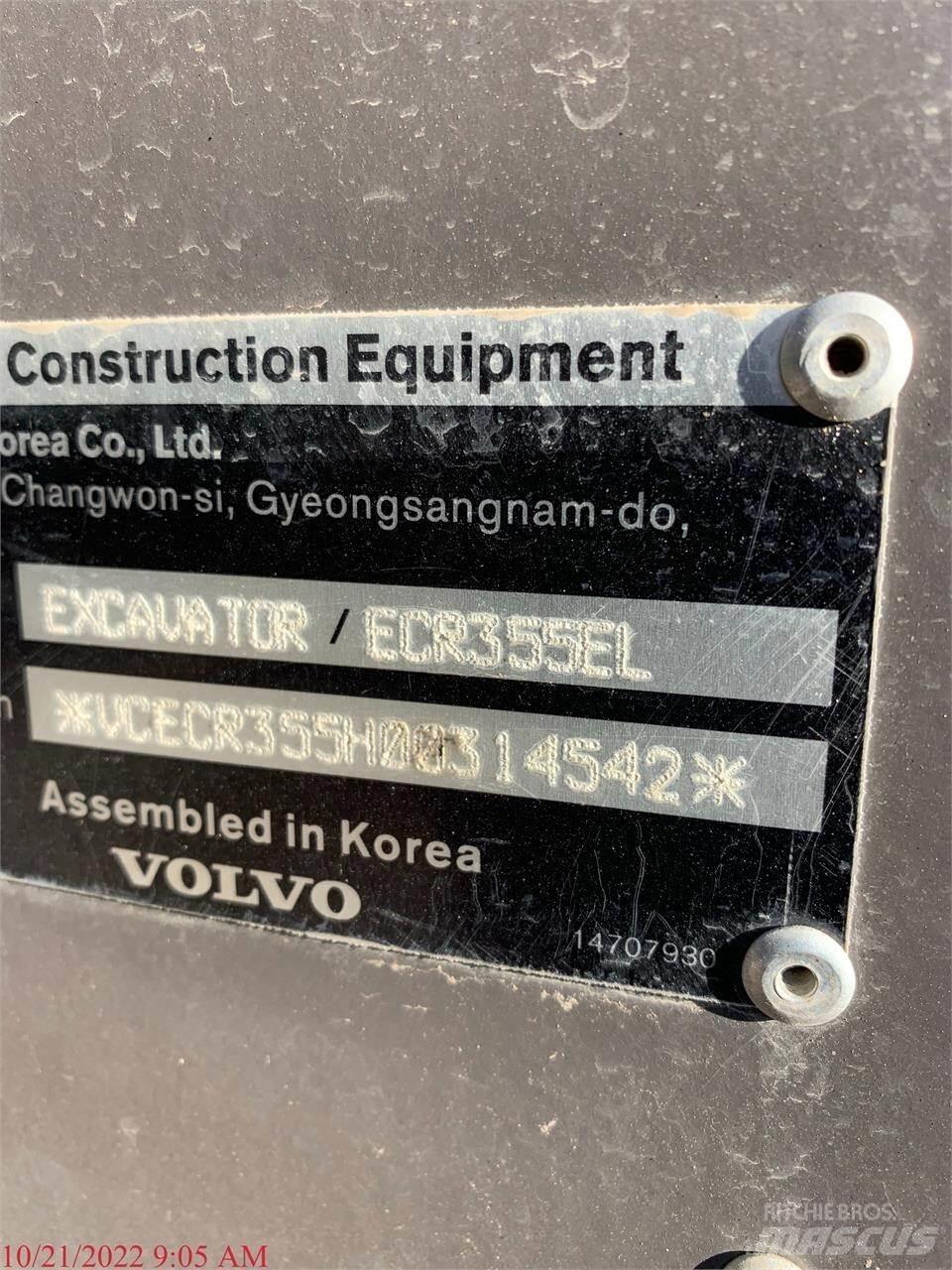 Volvo ECR355EL Εκσκαφείς με ερπύστριες
