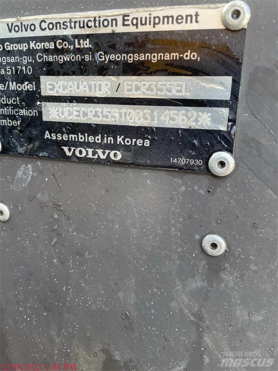 Volvo ECR355EL Εκσκαφείς με ερπύστριες