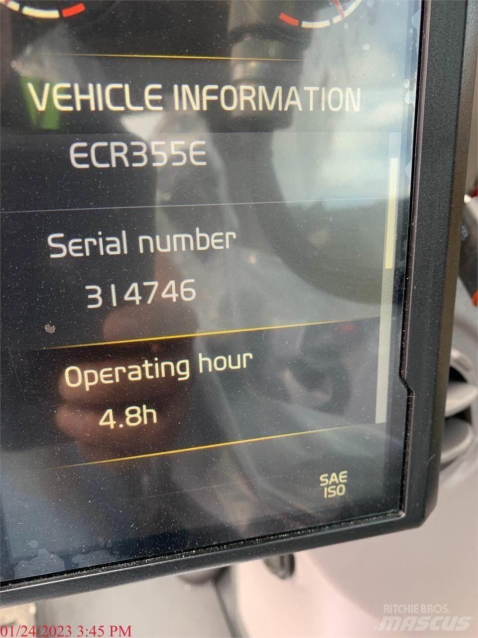Volvo ECR355EL Εκσκαφείς με ερπύστριες