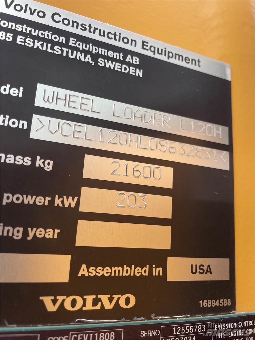 Volvo L120H Φορτωτές με λάστιχα (Τροχοφόροι)