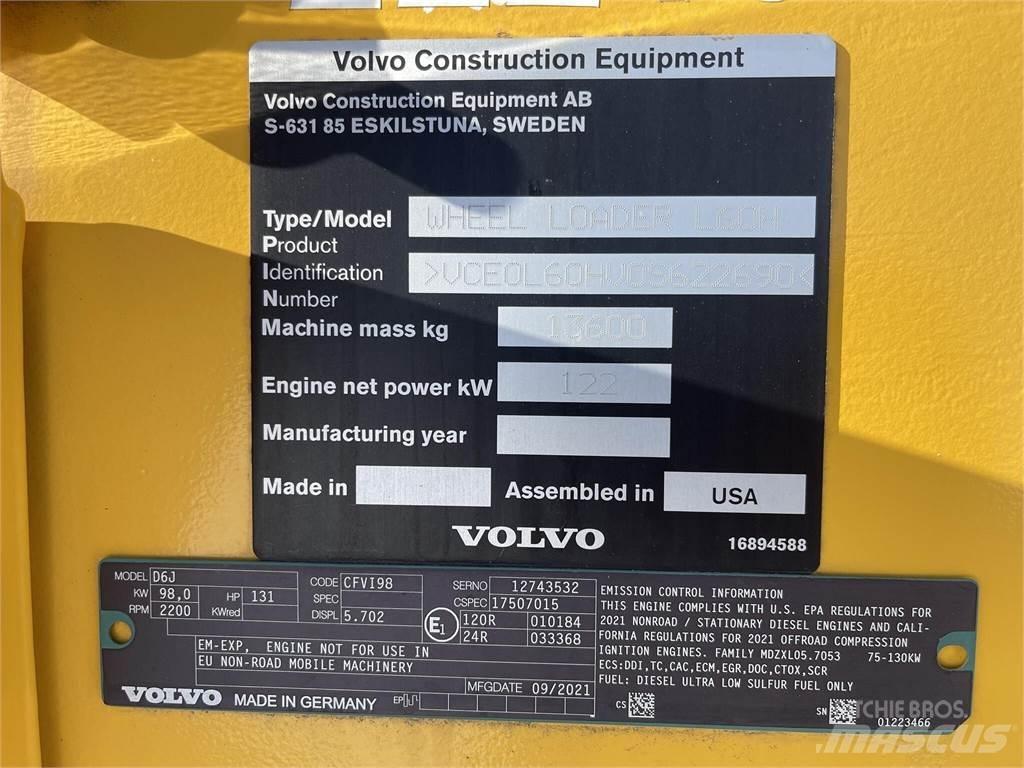 Volvo L60H Φορτωτές με λάστιχα (Τροχοφόροι)
