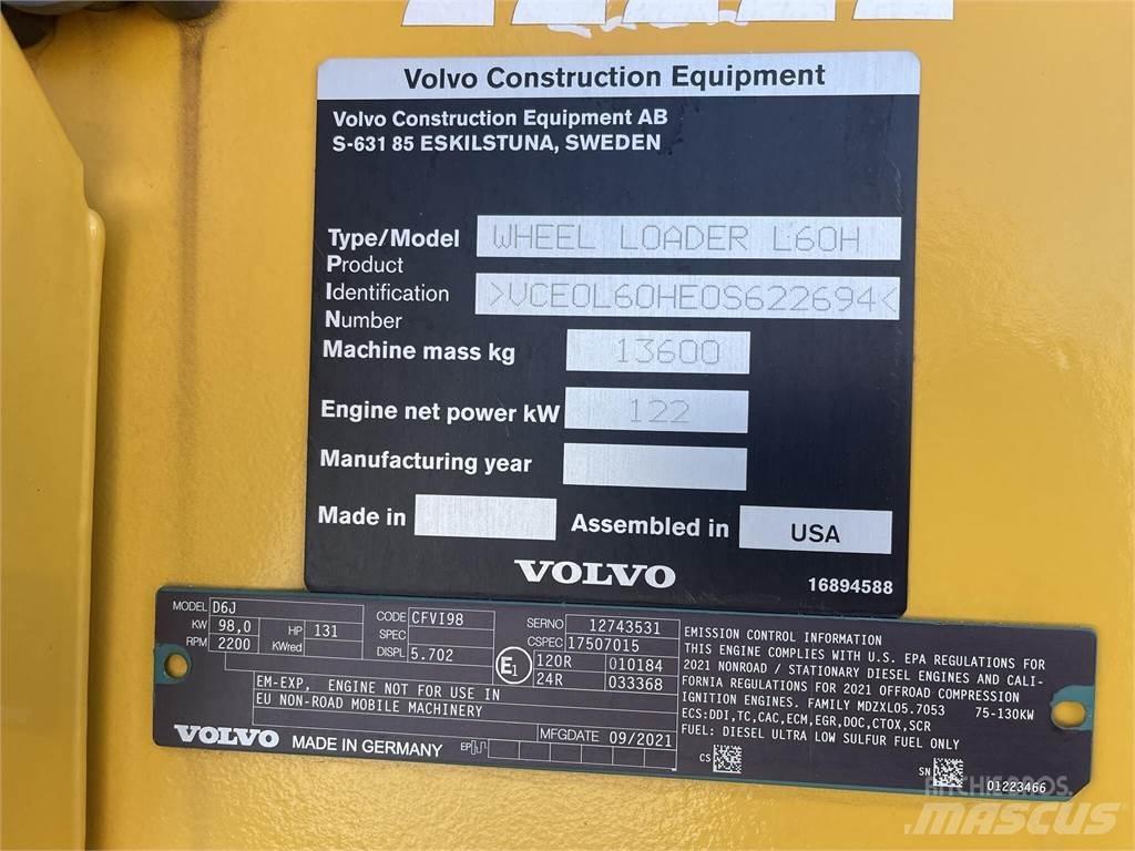 Volvo L60H Φορτωτές με λάστιχα (Τροχοφόροι)