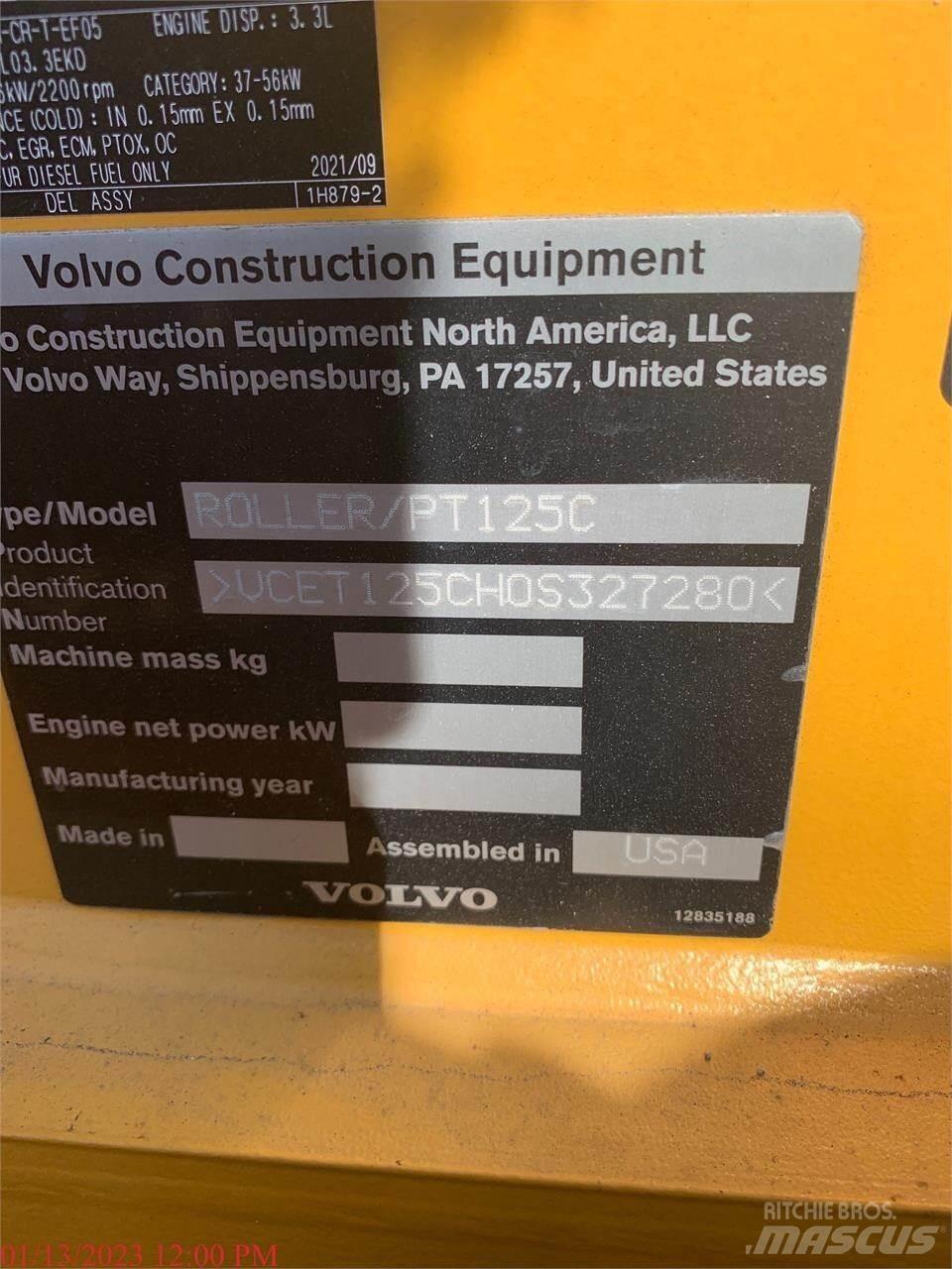 Volvo PT125C Κύλινδροι με επίσωτρα με αέρα