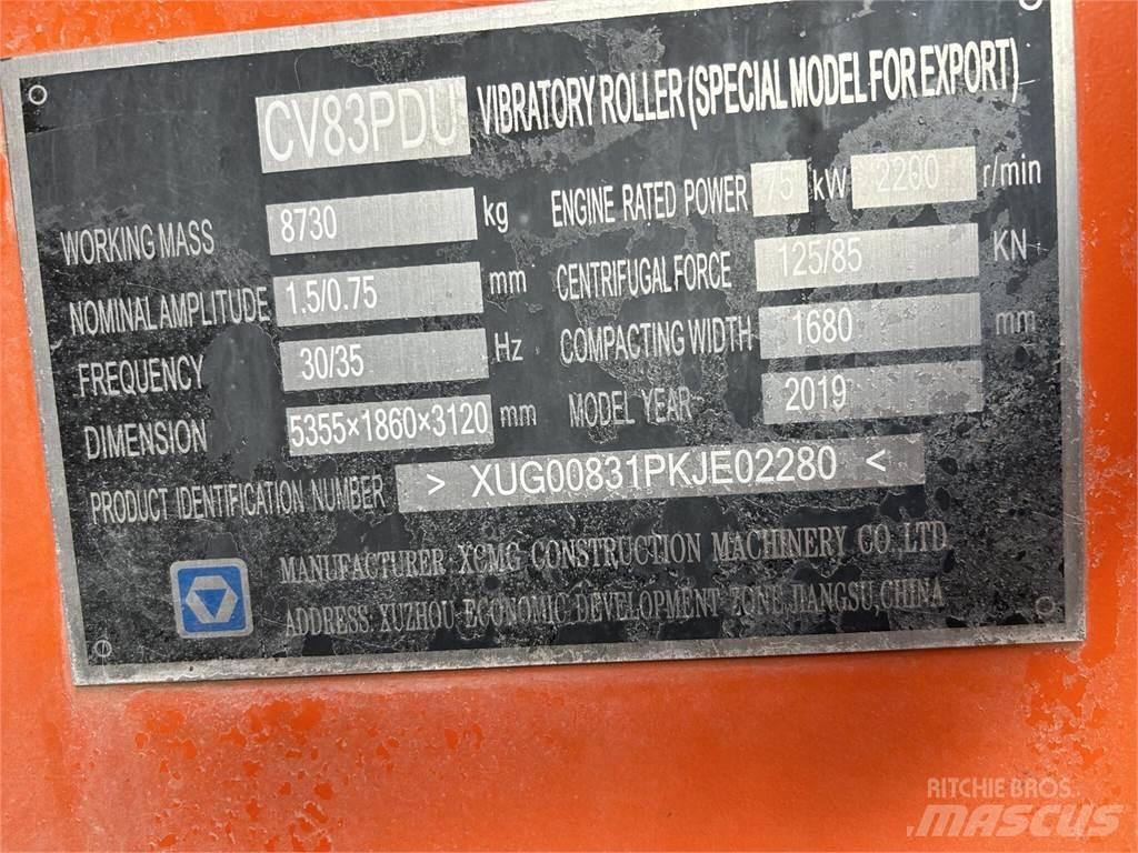 XCMG CV83PDU Οδοστρωτήρες διπλού κυλίνδρου