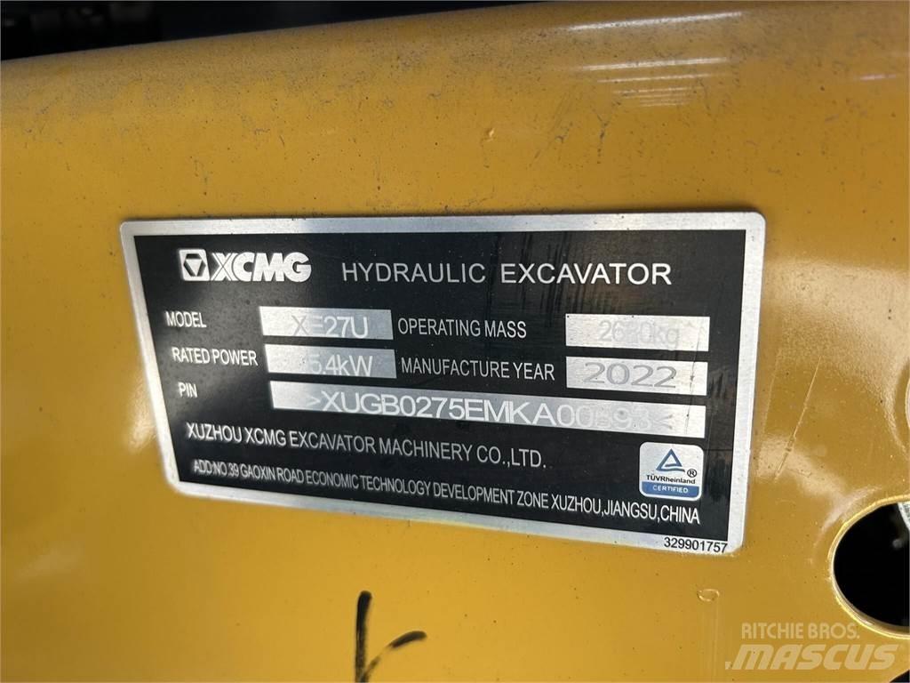 XCMG XE27U Εκσκαφάκι (διαβολάκι) < 7t