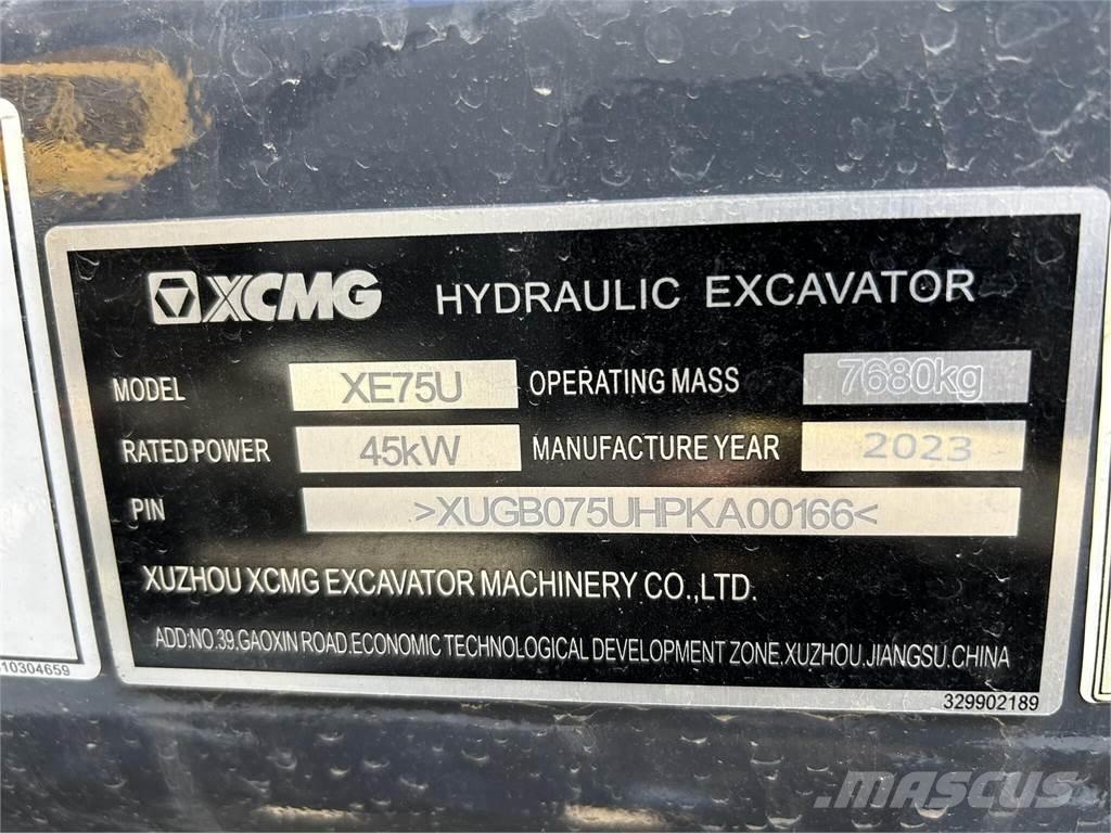 XCMG XE75U Εκσκαφείς με ερπύστριες
