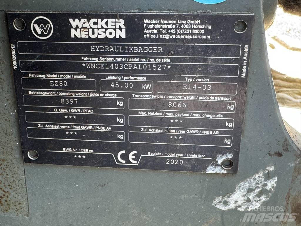 Wacker Neuson EZ80 Εκσκαφείς με ερπύστριες