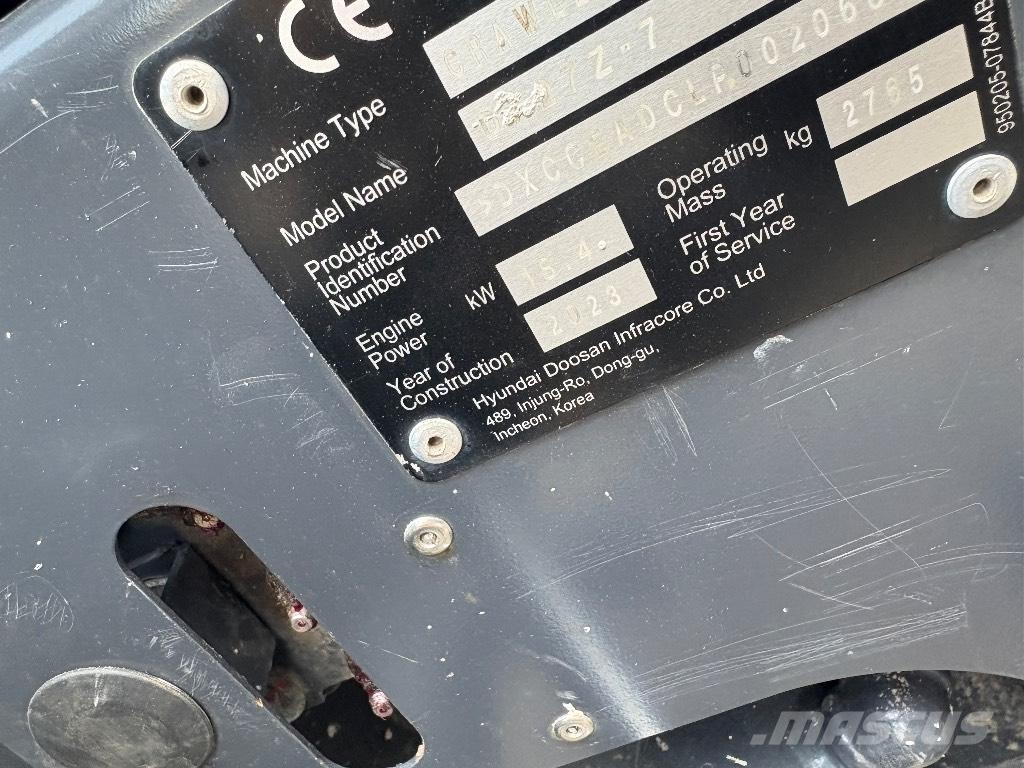 Doosan DX 27 Z Εκσκαφάκι (διαβολάκι) < 7t