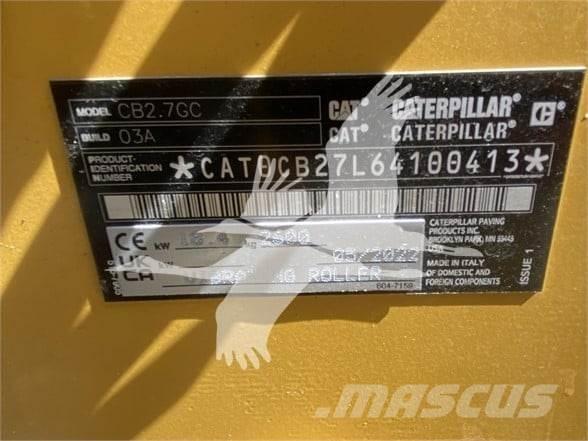 CAT CB2.7 GC Οδοστρωτήρες μονού κυλίνδρου