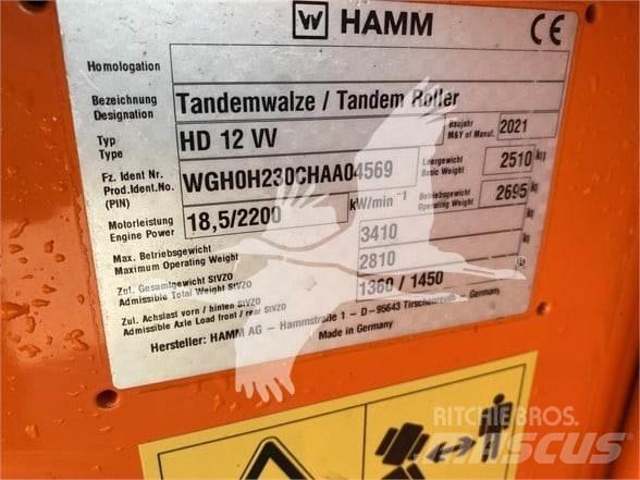 Hamm HD12VV Οδοστρωτήρες μονού κυλίνδρου