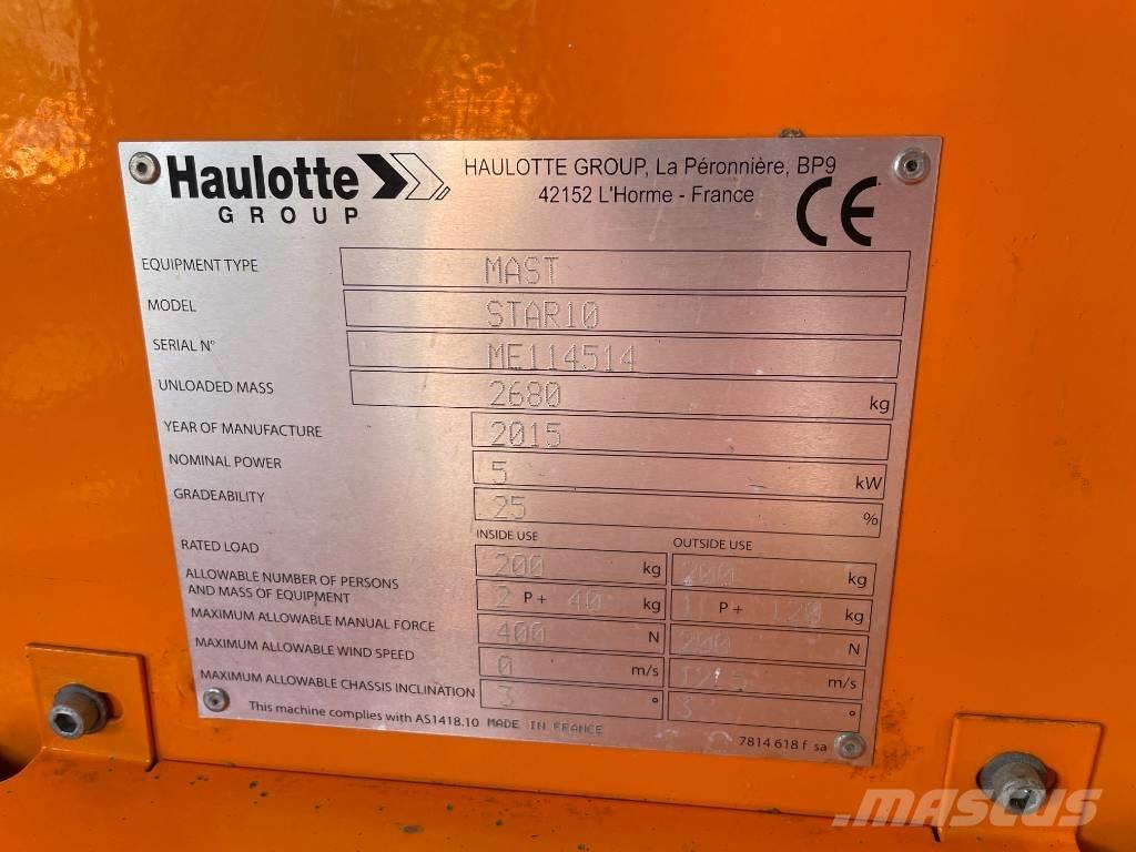 Haulotte Star 10 Ανυψωτήρες με κατακόρυφους πυλώνες