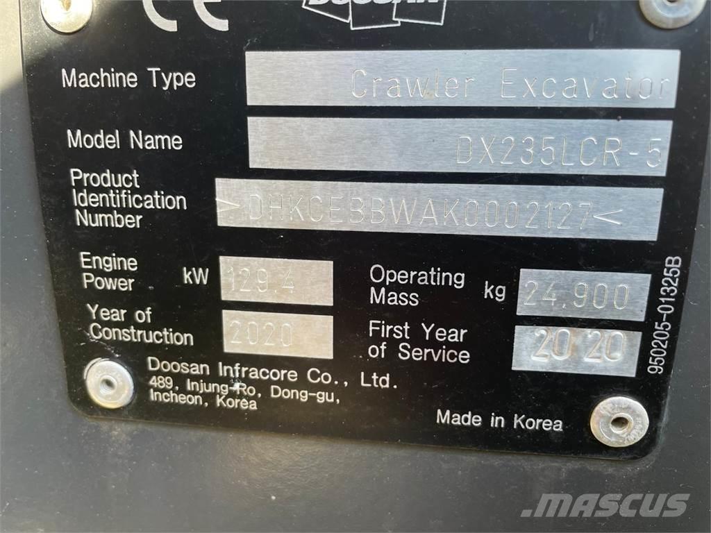 Doosan DX235 LRC Εκσκαφείς με ερπύστριες