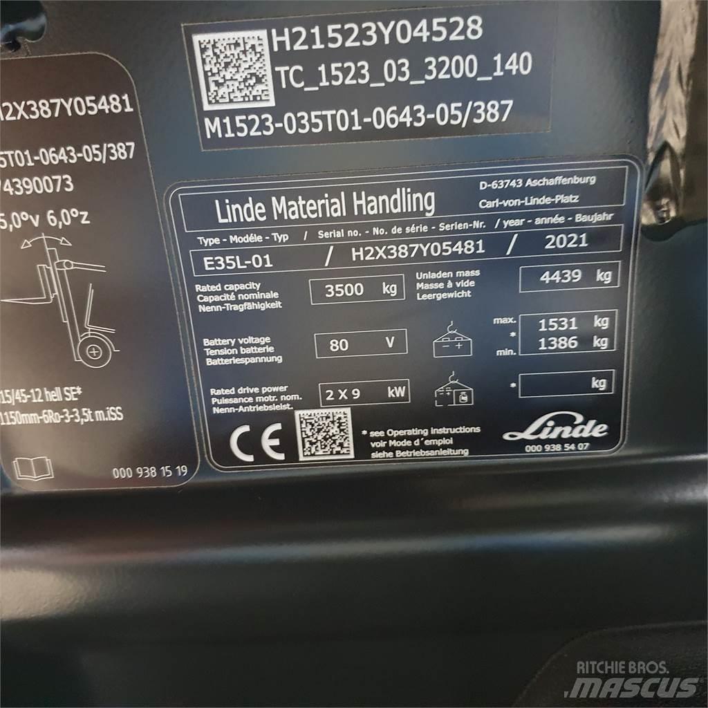 Linde E35L Ηλεκτρικά περονοφόρα ανυψωτικά κλαρκ