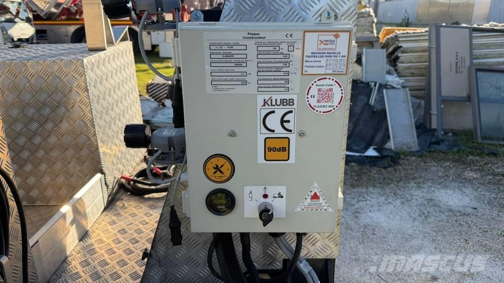 Klubb KL26 Εναέριες πλατφόρμες τοποθετημένες σε ρυμούλκα