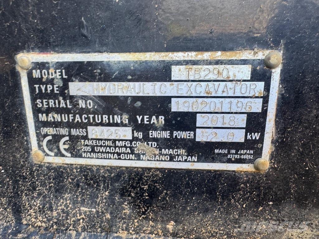 Takeuchi TB 290 Μίνι εκσκαφείς 7t - 12t