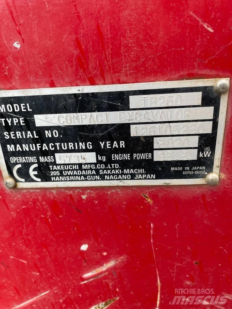 Takeuchi TB 260 Εκσκαφάκι (διαβολάκι) < 7t